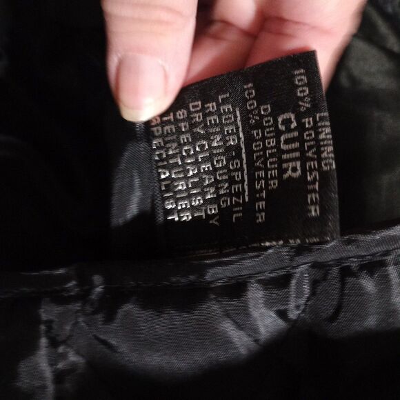 Vintage Zony Inc Black Leather Motorcycle Jacket w/ Removable Liner – Mens Large - Picture 7 of 16